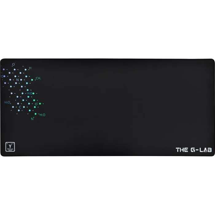The G-Lab PAD YTTRIUM - Tapis de souris gaming XXL, anti-dérapant, surface Control, 900x400x4mm, noir