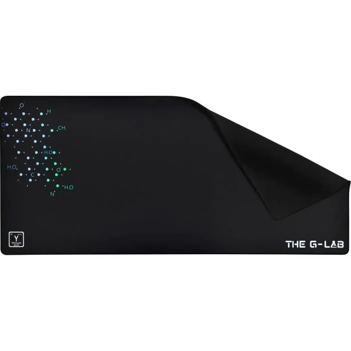 The G-Lab PAD YTTRIUM - Tapis de souris gaming XXL, anti-dérapant, surface Control, 900x400x4mm, noir