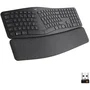 Logitech ERGO K860 Clavier Sans fil Ergonomique AZERTY Noir avec Repose-Poignets - Réduit la Flexion des Poignets de 25%