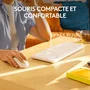 Logitech MK295 - Ensemble Clavier et Souris Sans Fil Silencieux AZERTY en Blanc - Supprime 90% du Bruit