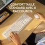 Logitech MK295 - Ensemble Clavier et Souris Sans Fil Silencieux AZERTY en Blanc - Supprime 90% du Bruit