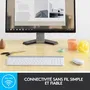 Logitech MK470 Slim Ensemble Clavier et Souris sans Fil Ultra-Mince et Silencieux AZERTY Blanc
