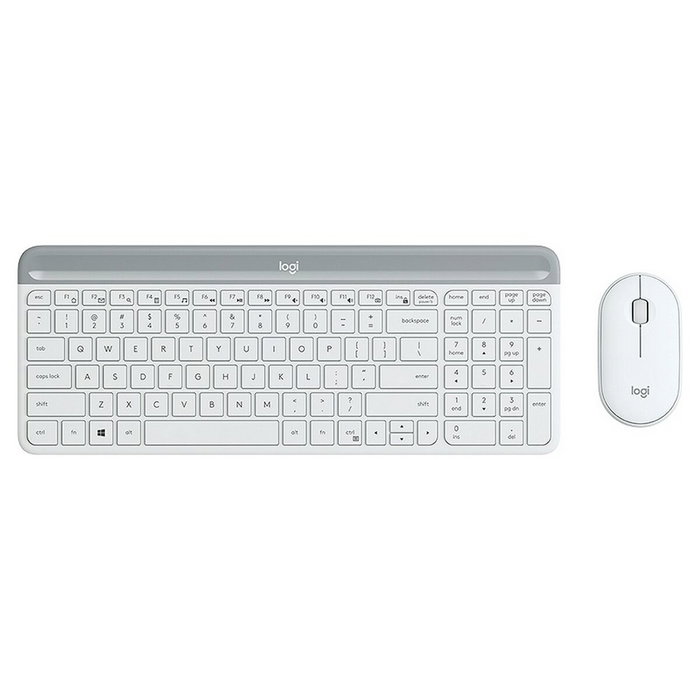 Logitech MK470 Ensemble Clavier et Souris Sans Fil AZERTY Blanc cassé Logitech MK470 Ensemble Clavier et Souris Sans Fil AZERTY Blanc cassé