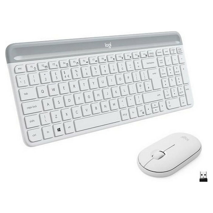 Logitech MK470 Ensemble Clavier et Souris Sans Fil AZERTY Blanc cassé Logitech MK470 Ensemble Clavier et Souris Sans Fil AZERTY Blanc cassé