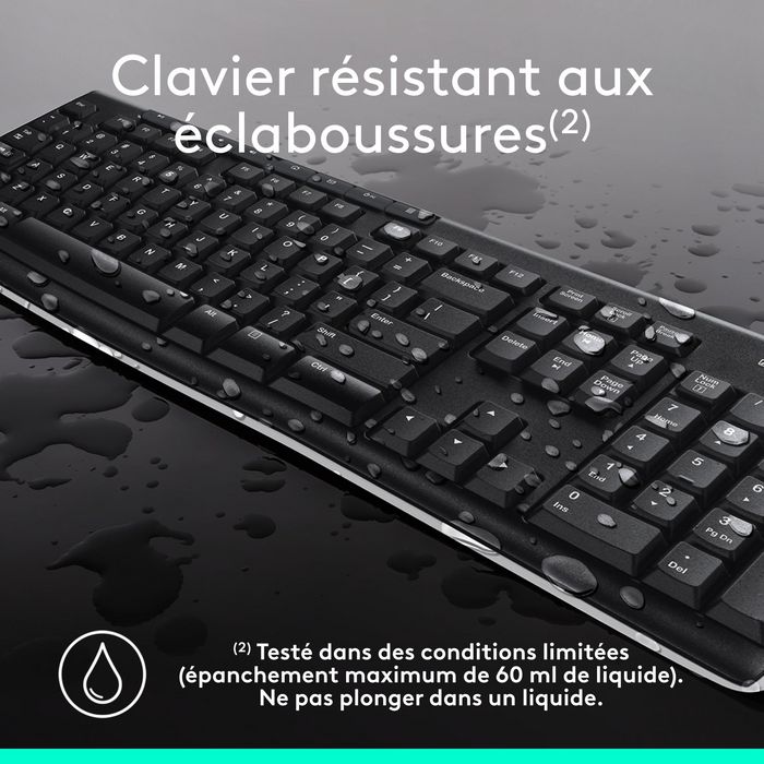Logitech MK270 Combo clavier et souris sans fil AZERTY