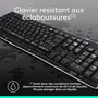 Logitech MK270 - Ensemble clavier et souris sans fil 2.4 GHz AZERTY, noir - Compatible Windows