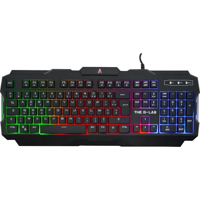 The G-Lab Pack Gamer 4 en 1 COMBO ARGON : Clavier rétroéclairé, souris 3200 DPI, casque avec micro, tapis de souris