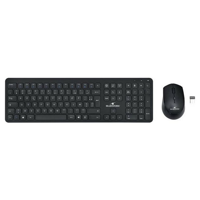 Bluestork Easy Slim Pack Clavier et Souris Sans Fil AZERTY Noir Bluestork Easy Slim Pack Clavier et Souris Sans Fil AZERTY Noir