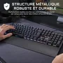 The G-Lab KEYZ CARBON Evolution - Clavier mécanique gaming avec switch bleu, rétroéclairage RGB, repose-poignet, AZERTY, filaire, noir