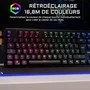 The G-Lab KEYZ RUBIDIUM Clavier Gamer Mécanique Switch Rouge, Rétroéclairage RGB, Azerty, Noir, 6 Macros, Structure Métallique