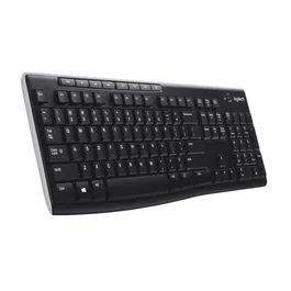 Logitech K270 - Clavier AZERTY sans fil Noir avec touches multimédia, résistant aux éclaboussures, pour Windows