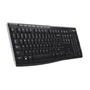 Logitech K270 - Clavier AZERTY sans fil Noir avec touches multimédia, résistant aux éclaboussures, pour Windows