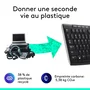 Logitech K270 - Clavier AZERTY sans fil Noir avec touches multimédia, résistant aux éclaboussures, pour Windows