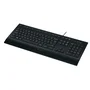 Logitech Clavier filaire K280E - AZERTY Noir - Coque renforcée, résistant aux éclaboussures, repose-poignets confortable, touches silencieuses et ultra-plates