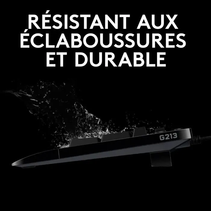 Logitech G G213 Prodigy - Clavier Gamer Filaire AZERTY Français - Rétroéclairage RGB - USB - Noir