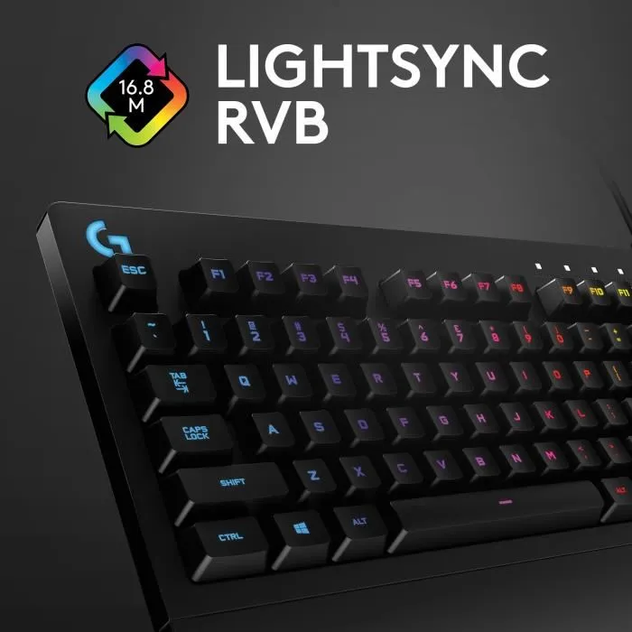 Logitech G G213 Prodigy - Clavier Gamer Filaire AZERTY Français - Rétroéclairage RGB - USB - Noir