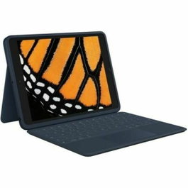 Logitech Rugged Combo 3 Touch - Étui clavier AZERTY Bleu pour iPad (7e, 8e et 9e générations)