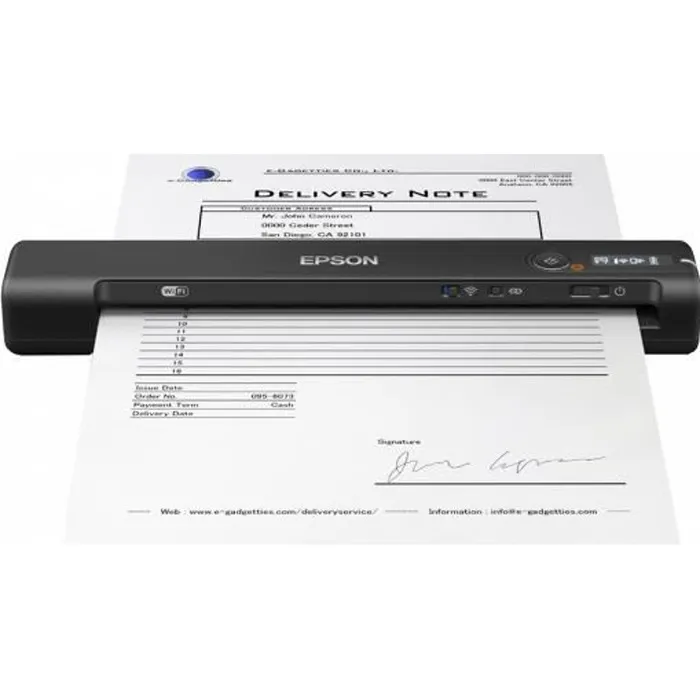 Epson WorkForce ES-60W - Scanner portable à alimentation automatique, résolution 600 DPI, 16 bits, pour papier et cartes Epson WorkForce ES-60W - Scanner portable à alimentation automatique, résolution 600 DPI, 16 bits, pour papier et cartes