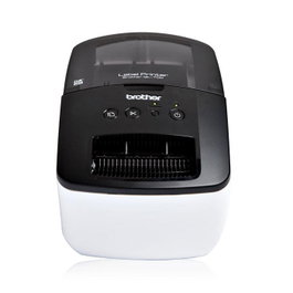 Brother QL700 - Imprimante à étiquettes professionnelle portable, impression jusqu'à 62 mm de large, 300 x 600 dpi, vitesse 150 mm/s, inclut rubans et câble USB
