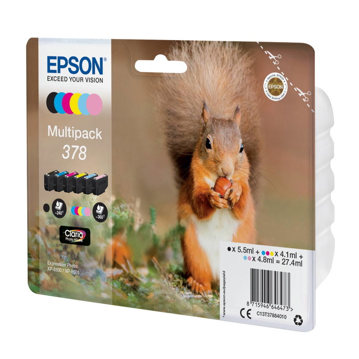Epson Multipack Claria Photo HD 378 - 6 Couleurs Epson Multipack Claria Photo HD 378 - 6 Couleurs