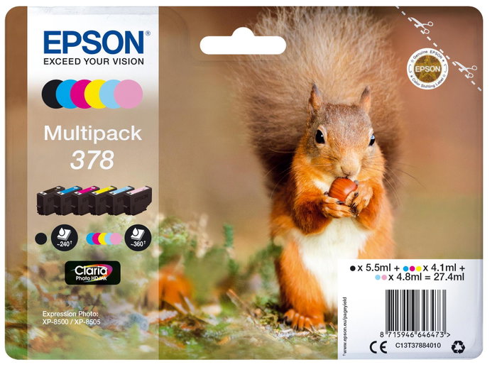 Epson Multipack Claria Photo HD 378 - 6 Couleurs Epson Multipack Claria Photo HD 378 - 6 Couleurs