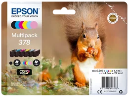 Epson C13T37884010 Multipack 6 cartouches d'encre noir, cyan, magenta, jaune, jaune, cyan clair, magenta clair ~2040 pages