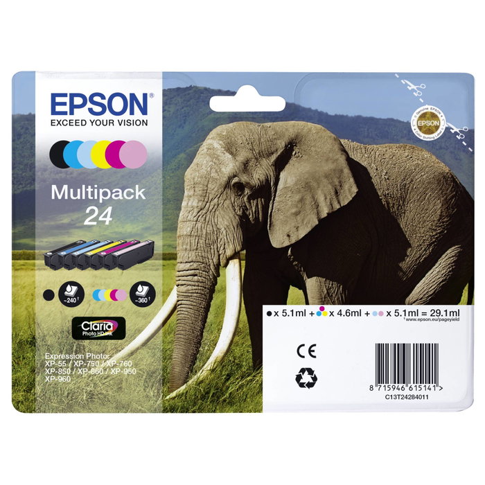 Epson Multipack 24 Claria Photo HD - 6 Couleurs (C13T24284011)