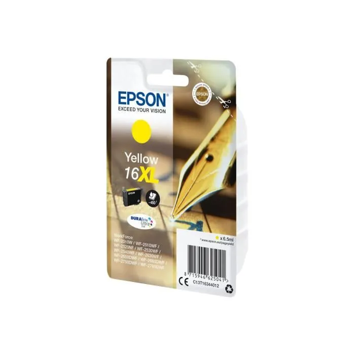 Epson Cartouche d'encre Jaune 16XL Haute Capacité (C13T16344022) - 1 Pièce Epson Cartouche d'encre Jaune 16XL Haute Capacité (C13T16344022) - 1 Pièce