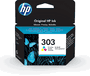 HP Cartouche d'encre 303 Trois Couleurs (T6N01AE)