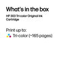 HP Cartouche d'encre originale HP 303 - Pack de 3 couleurs (Cyan, Magenta, Jaune) - Compatible ENVY 6200, 7134, 7800, 7900e, Tango X