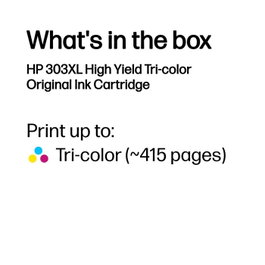 HP Cartouche d'encre 303XL Tricolore Grande Capacité