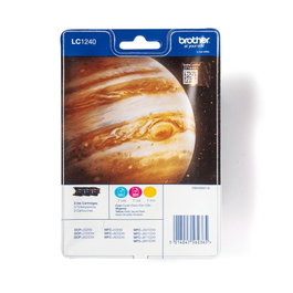 Brother LC-1240RBWBP Multipack de cartouches d'encre XL Cyan, Magenta, Jaune