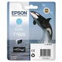 Epson Cartouche d'encre T7605 Cyan clair (C13T76054010) - Grande capacité 25.9ml - Encre Ultra Chrome HD - Pour imprimante Surecolor SC-P600