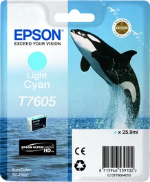 Epson C13T76054010 Cartouche d'encre Cyan Claire 25.9ml UltraChrome HD