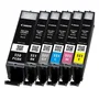Canon Pack de 6 cartouches d'encre PGI-550 CLI-551 Noir Gris Cyan Magenta Jaune pour imprimantes jet d'encre