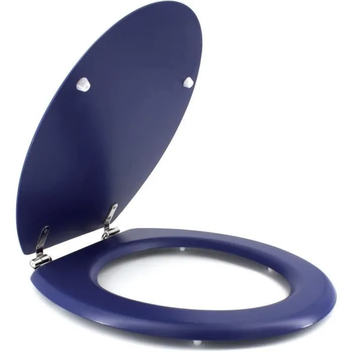 Gelco Abattant WC Dolce Bleu marine - Bois moulé - Charnières inox - GELCO DESIGN