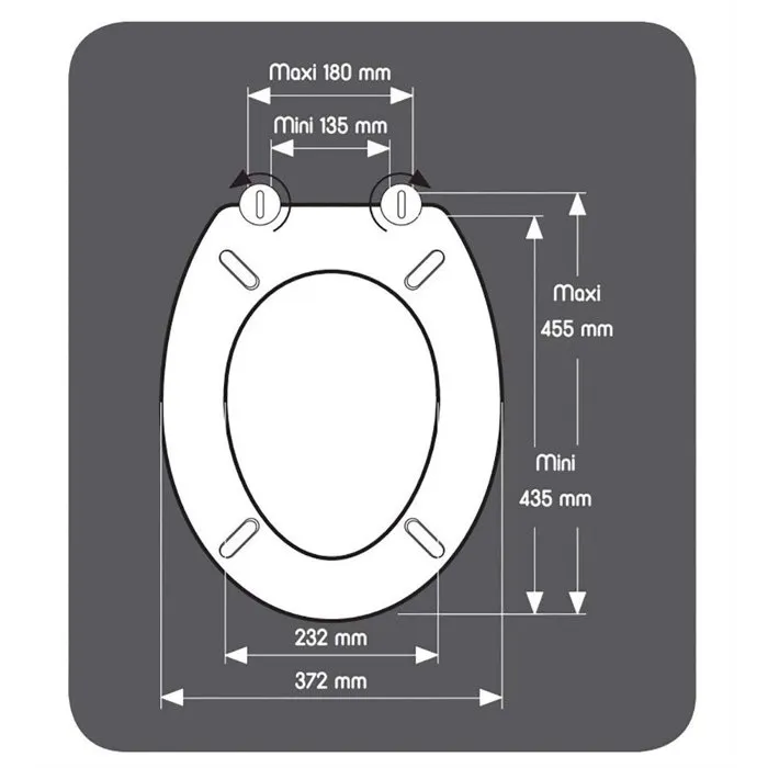 Gelco Design Abattant WC Dolce - Charnières inox - Bois moulé - Rose Crystal - Dimensions 37 x 47 x 6 cm