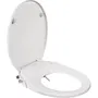 Gelco Abattant WC Japonais Clenea avec Douchette Hygiénique, Blanc - Design Extra-Plat, Charnière Amortie, Entraxe Universel (45 x 37 x 5 cm)