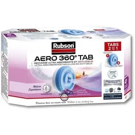 Rubson Recharge Aero 360 - 4 Recharges Lavande - Absorbeur d'Humidité avec Technologie Anti-Odeurs