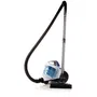 Domo Aspirateur traîneau sans sac DO7286S - 1,5 L - 700 W - Blanc et bleu - Puissant et pratique pour le nettoyage quotidien