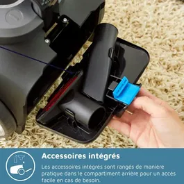 Philips FC9729/09 Aspirateur Traîneau sans Sac Série 7000 Power pro Expert 900W, Technologie PowerCyclone 8 et Filtration Allergy H13 HEPA, Rouge, Bac 2L