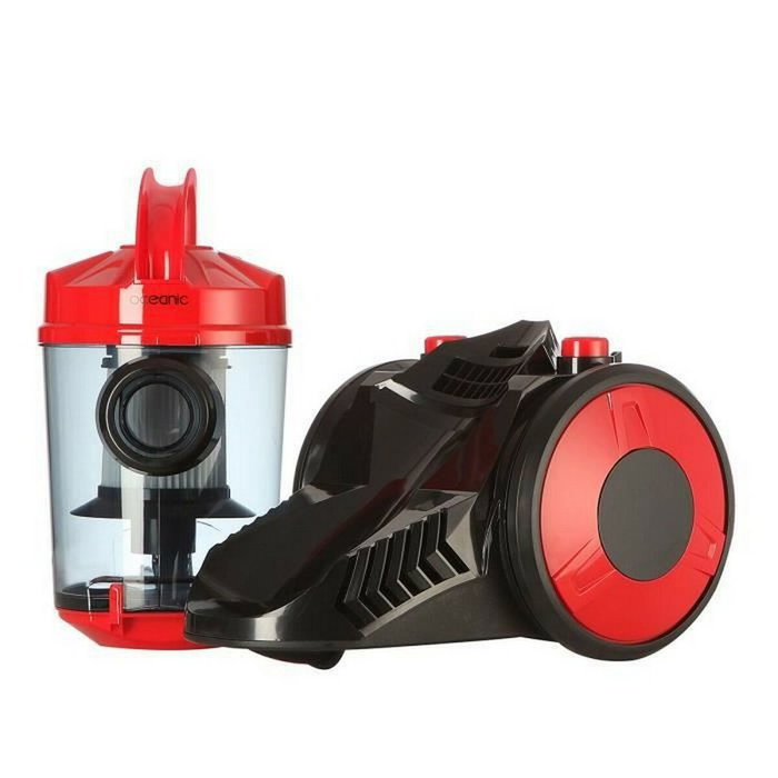 Oceanic VC10RBAX2 Aspirateur traîneau sans sac Rouge et Noir