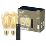 WiZ Kit de démarrage avec 2 ampoules LED connectées Edison E27 Blanc variable 50W + Télécommande nomade pour variateur de lumière