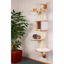 Kerbl Arbre à chats mural Dolomit Blanc et Beige 168 cm