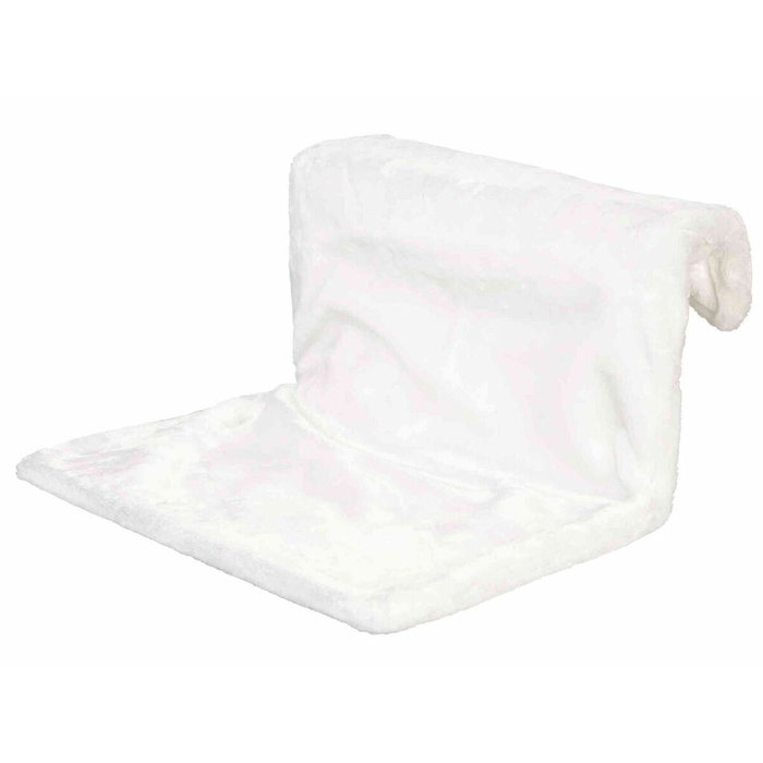 Trixie Hamac de radiateur pour chat blanc avec couverture en peluche