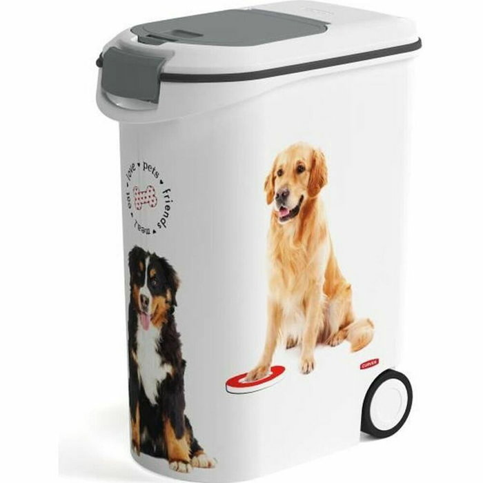Curver Conteneur à croquettes Love Pets 20 kg Blanc avec roulettes Curver Conteneur à croquettes Love Pets 20 kg Blanc avec roulettes