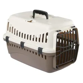 Kerbl - Cage de transport pour chien, modèle Expedition, PVC - Dimensions 48 x 32 x 32 cm, couleur crème et taupe - Sécurisée pour voiture