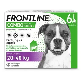 Frontline Combo Chien L 20-40kg - 6 Pipettes