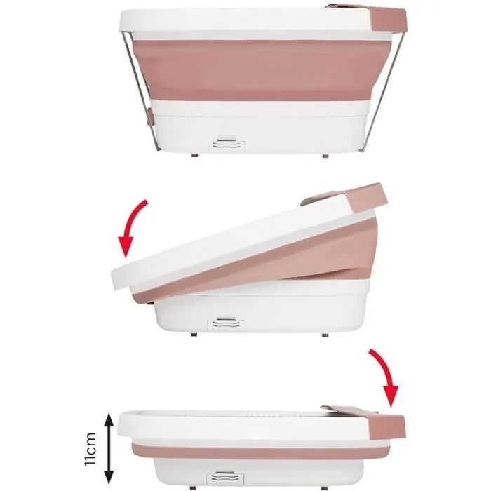 Revlon RVFB7034E Ultimate Indulgence Foot Spa Balnéothérapie - Bain de pieds pliable chauffant, 3 programmes, massage acupression, compartiment huiles essentielles, silencieux