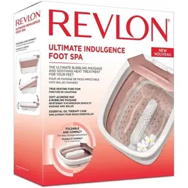 Revlon RVFB7034E Ultimate Indulgence Foot Spa Balnéothérapie - Bain de pieds pliable chauffant, 3 programmes, massage acupression, compartiment huiles essentielles, silencieux